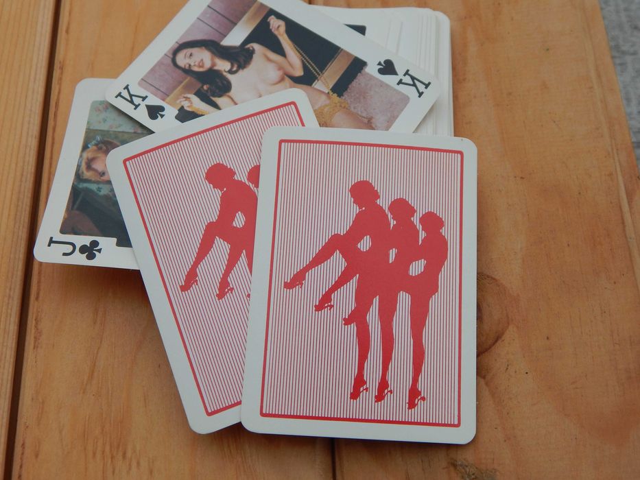 Стари Еротични карти за игра пълен комплект от 54 бр. Белот Покер