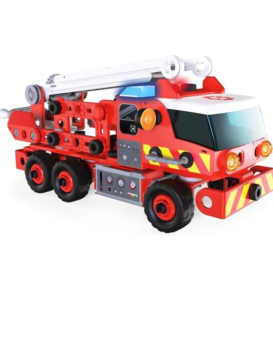 Set de constructie, Spin Master, Camion de pompieri, Multicolor