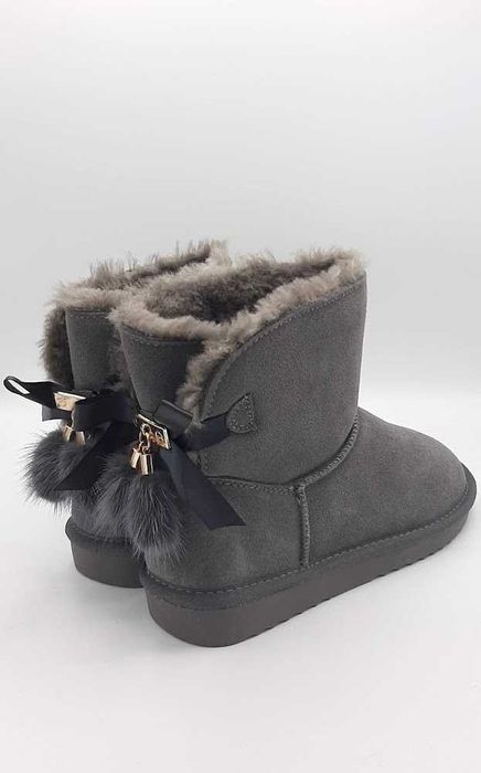 Ghete tip UGG fluffy - piele naturala - 35-40