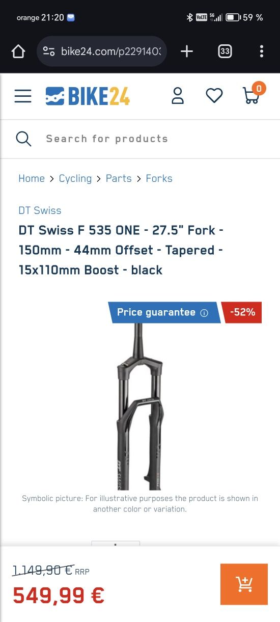 Furca DT Swiss F535 One, aer, 27.5, 150mm boost, noua, in cutie