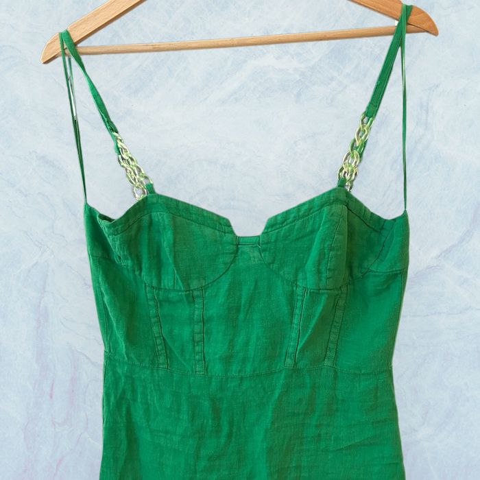 Rochie de vara, de in tip corset Zara cupe definite verde 38