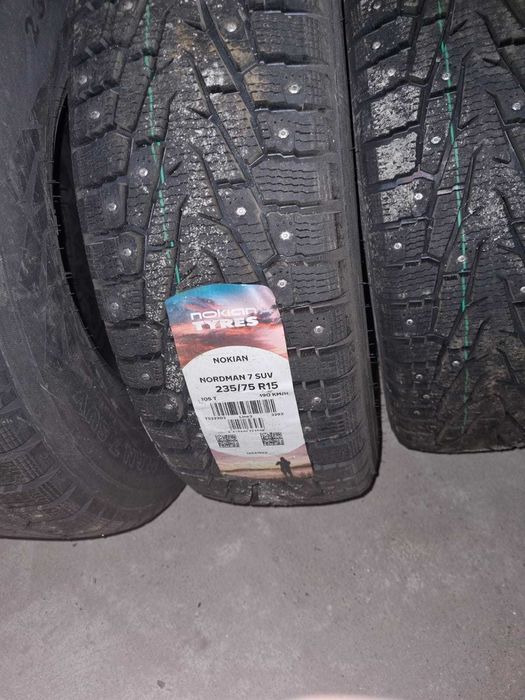 Новые Зимние шипованные шины Nokian
Nordman 7 SUV 235/75 R1