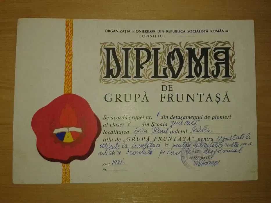Lot Diplome pentru Pionieri