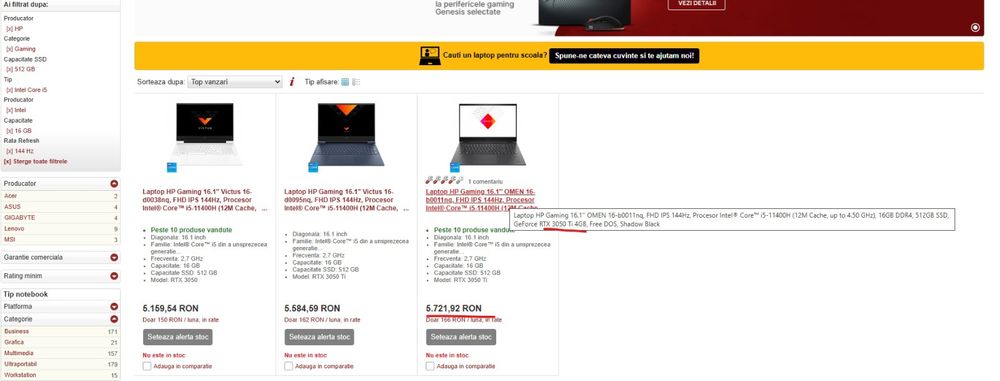 Laptop HP Victus (OMEN)