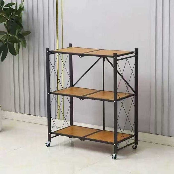 Металлическая и деревянная полка для кухни, стойка, кухонный шкаф