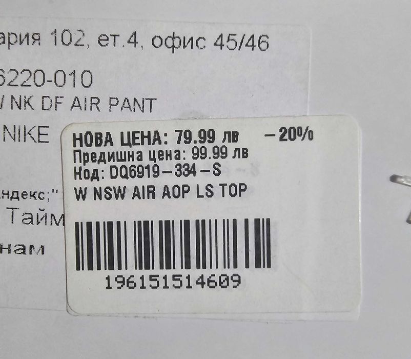 Nike блуза с етикет