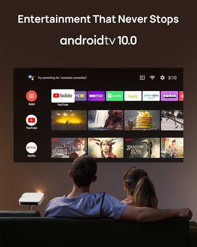 XGIMI Elfin Mini Проэктор 1080p with 4K input, Android TV, Автофокус