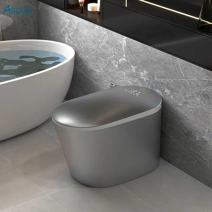 Мултифункционална сива смарт тоалетна L9 с биде подгрев сушене масаж