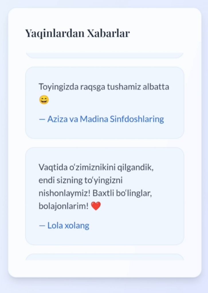 Taklifnoma, Saytli web taklifnoma, online taklifnoma