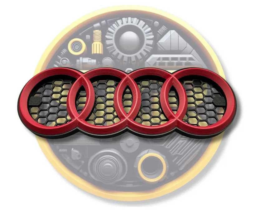Emblema / Sigla Audi compatibila cu grila tip fagure