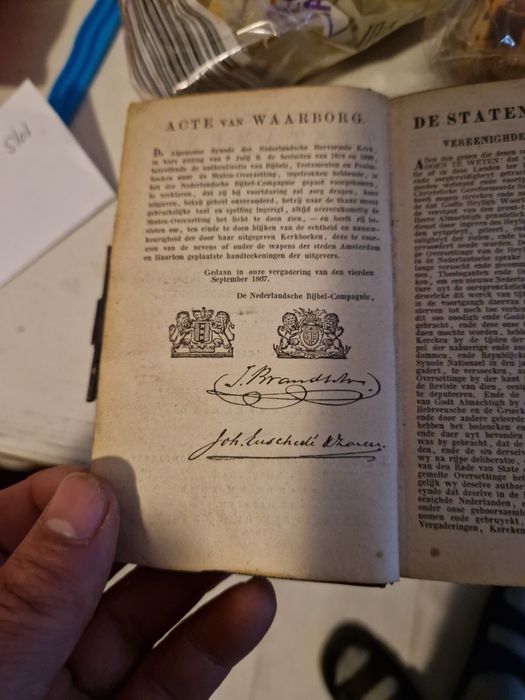 Biblie olandeză veche din 1884 cu inchizatoare din argint vechi