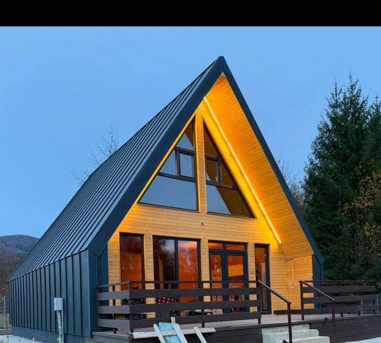 Cabane tip A-frame de locuit