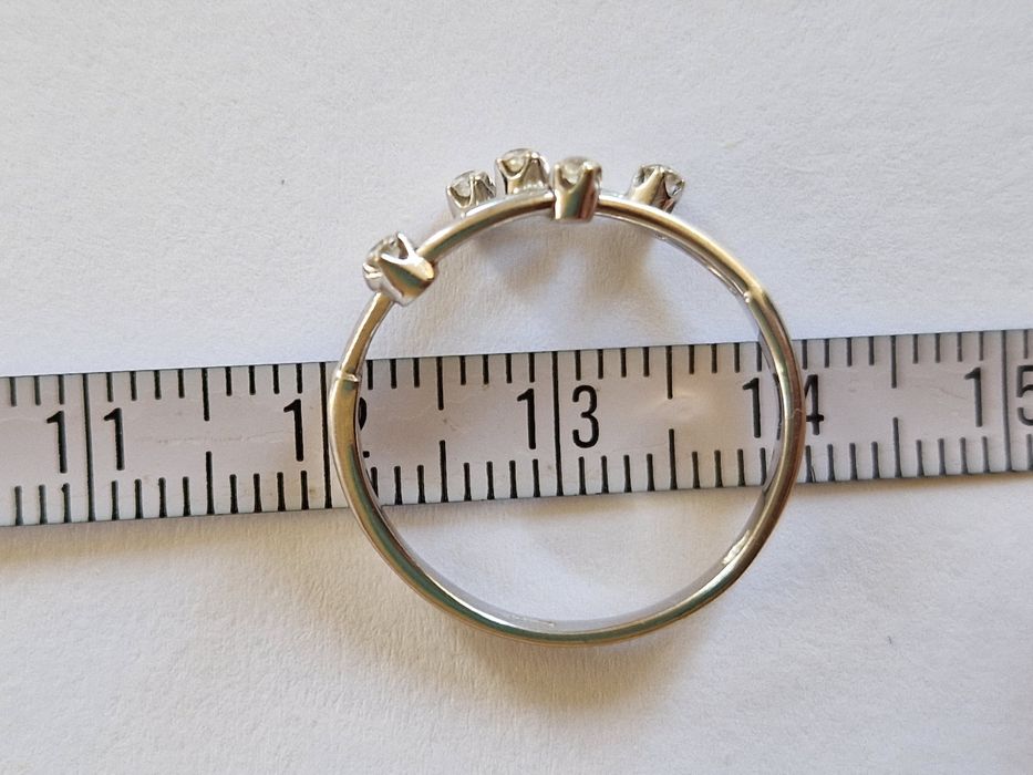 Inel aur alb 18k/ 18mm