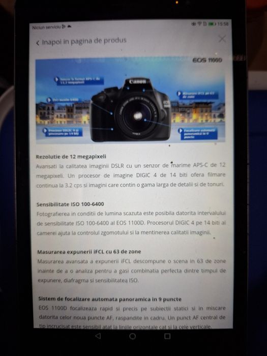 Camera foto digitala canon eos 1100