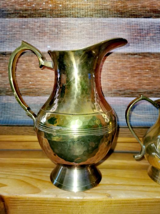 Антикварни месингови кани за вино вода дома 3 бр. общо 180 лв.