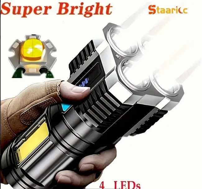 Мощен LED фенер - 4 режима