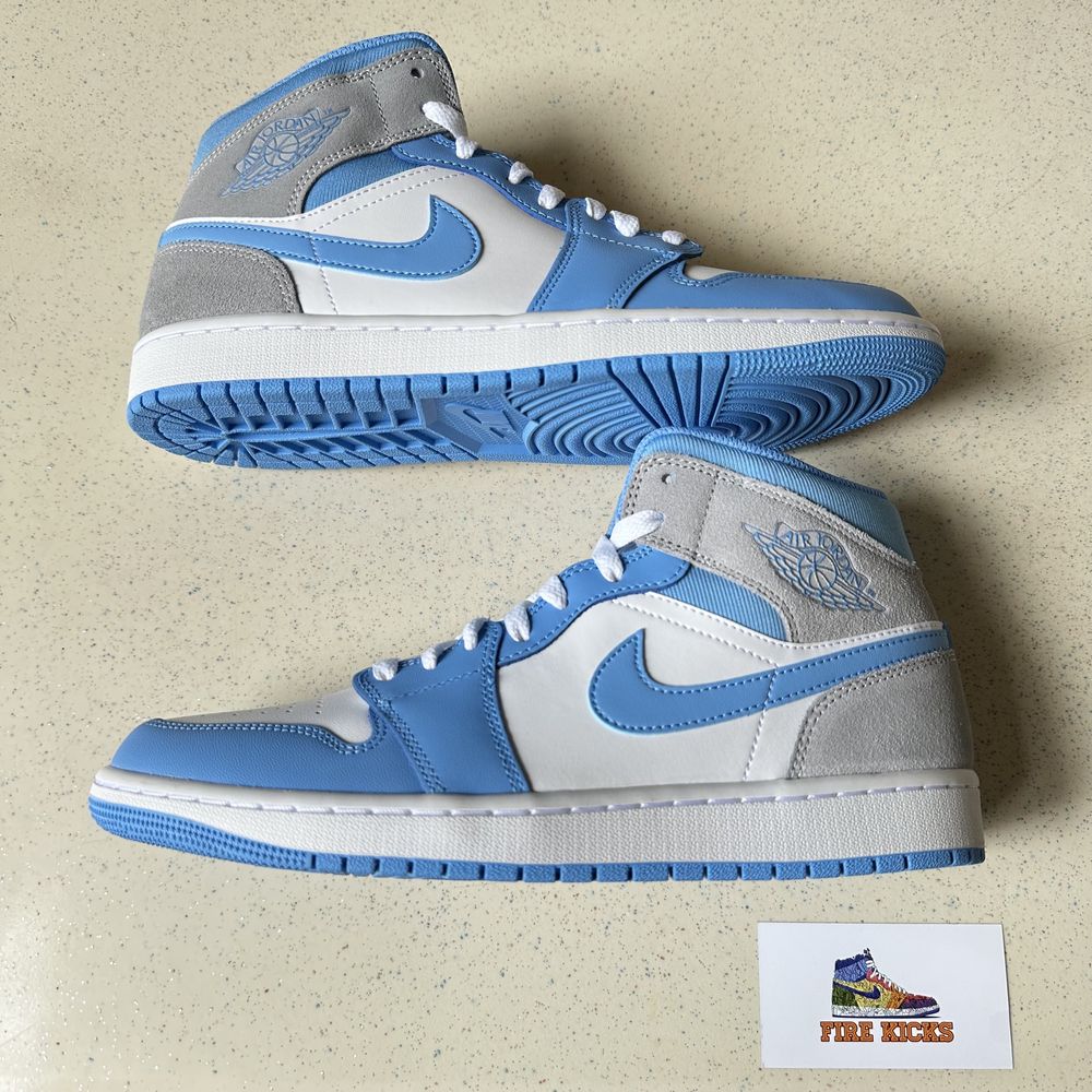 Air Jordan 1 Mid University Blue Grey 43 & 46