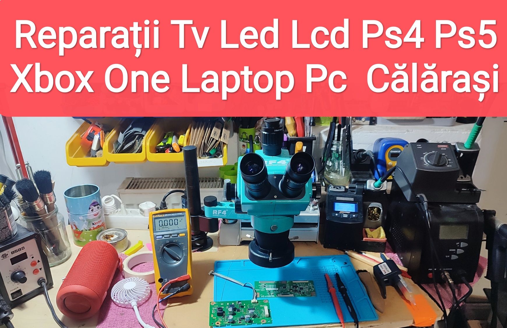 Reparații TV Laptop Ps4 Ps5 Xbox One PC Led Lcd Plasma Călărași