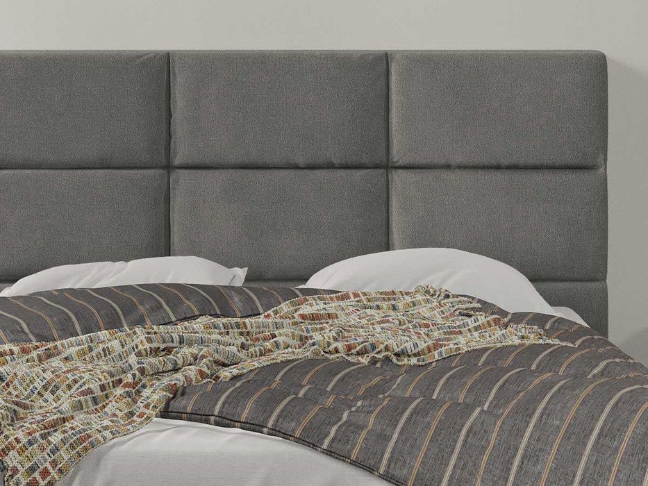 Pat tapitat Cico rabatabil 170 x 114 C1 din piele/stofa Gri Falcone 21