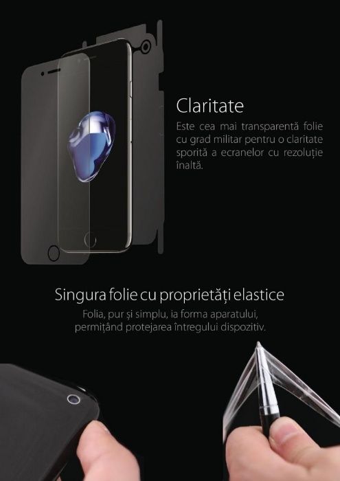 Folie Alien Surface HD, Apple iPhone 7, protectie spate, laterale