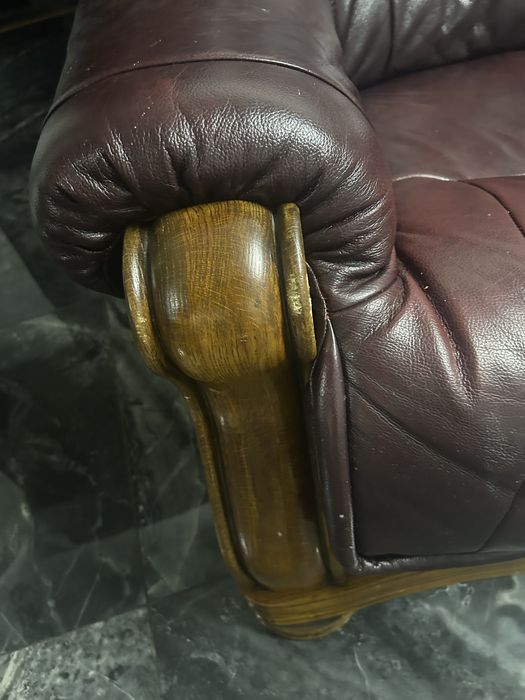 canapea din piele vinted cu 3 rafturi