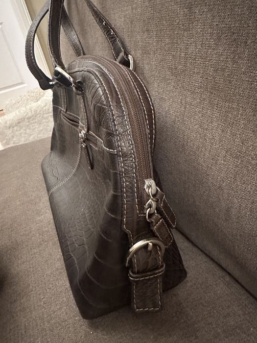 Geanta Picard piele naturala chocolate brown