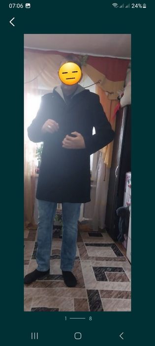 Мужское пальто шерстяное