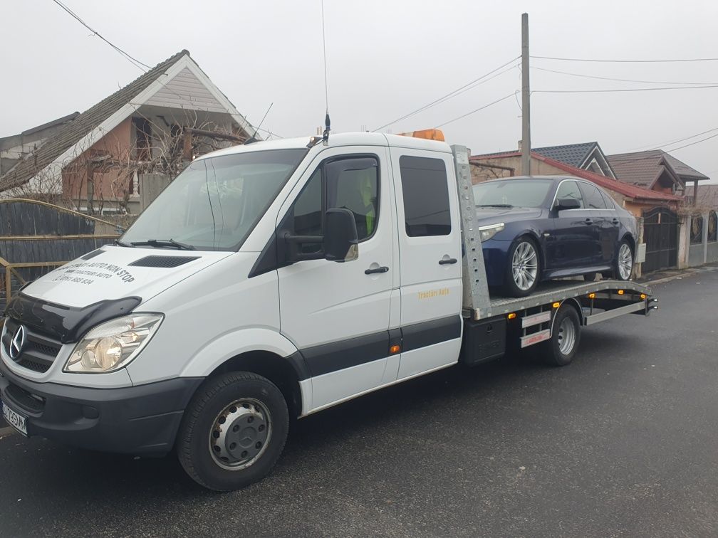 Tractari auto NON-STOP. Platforma+6persoane