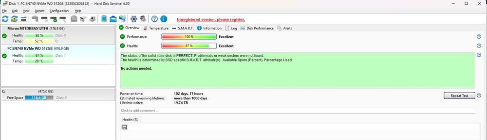 SSD NVMe 512GB Samsung PM961, PM981/981a, WD SN740 Gen4