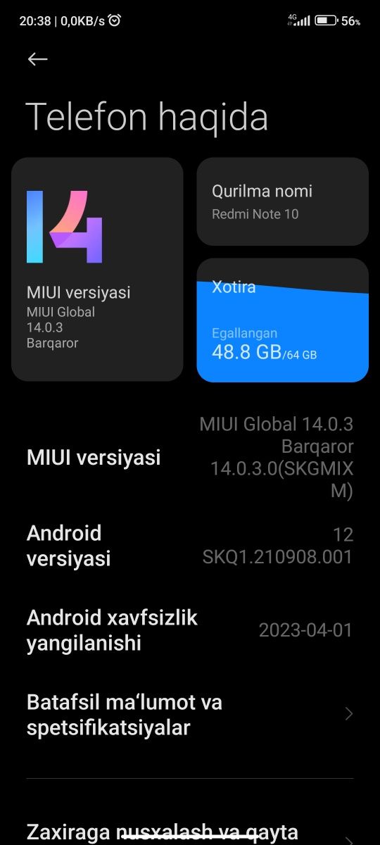 Redmi note 10 aybi yoq ideal