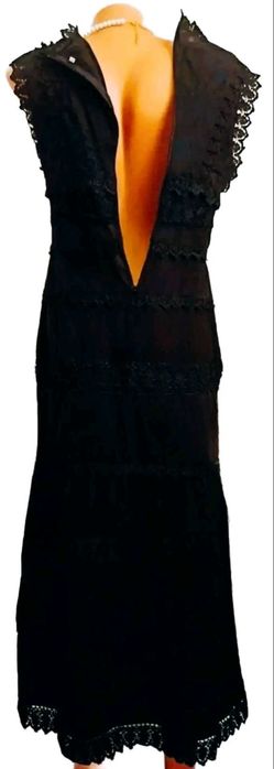 Rochie neagra, lungă, S
