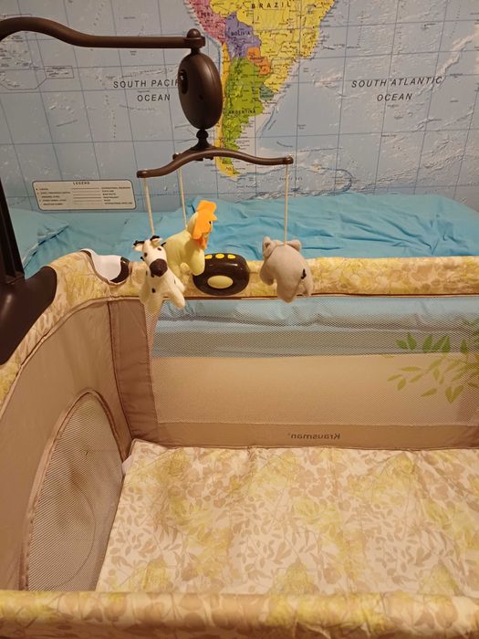 Pătuț bebe, Krausman Safari+bonus: geantă pentru scutece