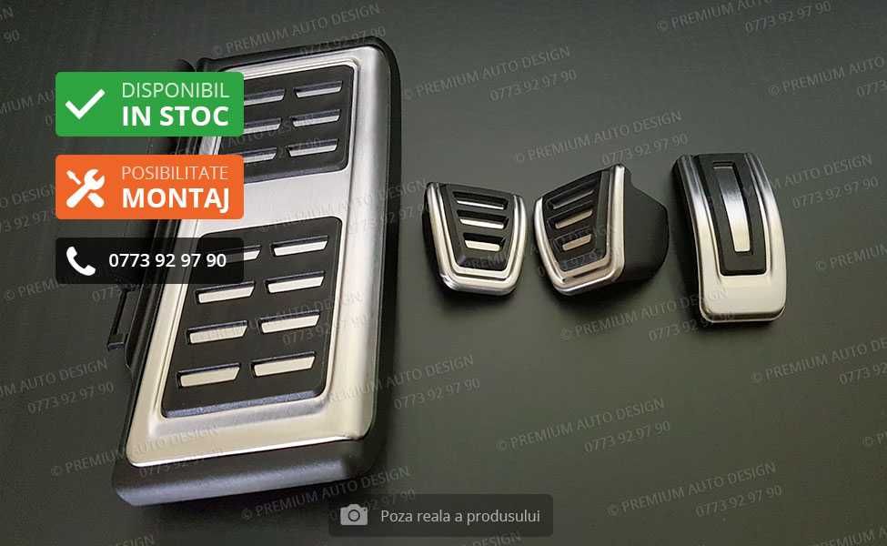 Ornamente INOX pedale si footrest - Golf 7 8, Passat B8, Octavia 3 4