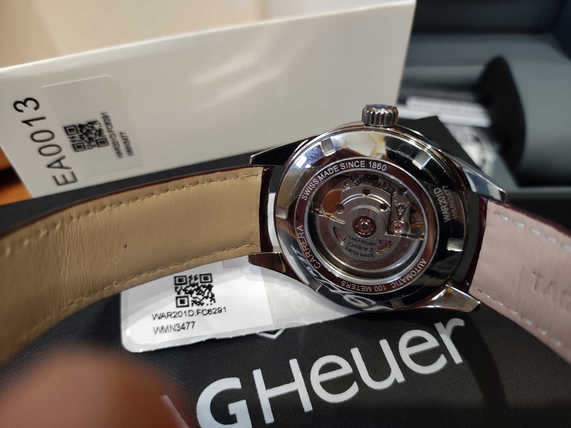 Уникат TAG HEUER CARRERA Calibre 5 DAY-DATE WAR201D Мъжки Часовник Нов