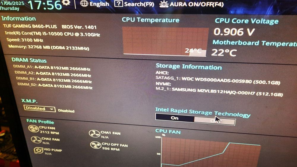 Дънна платка Asus B460 plus CPU i5 10500