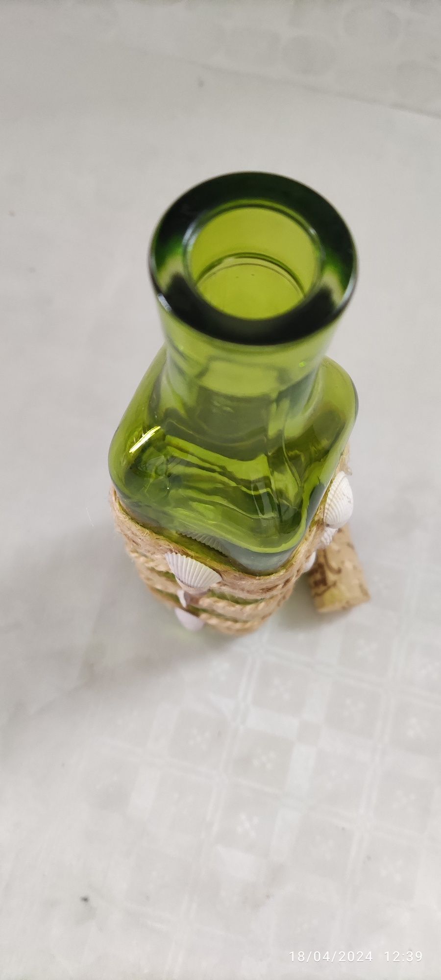 Sticlă decorativă cu model rustic marin handmade