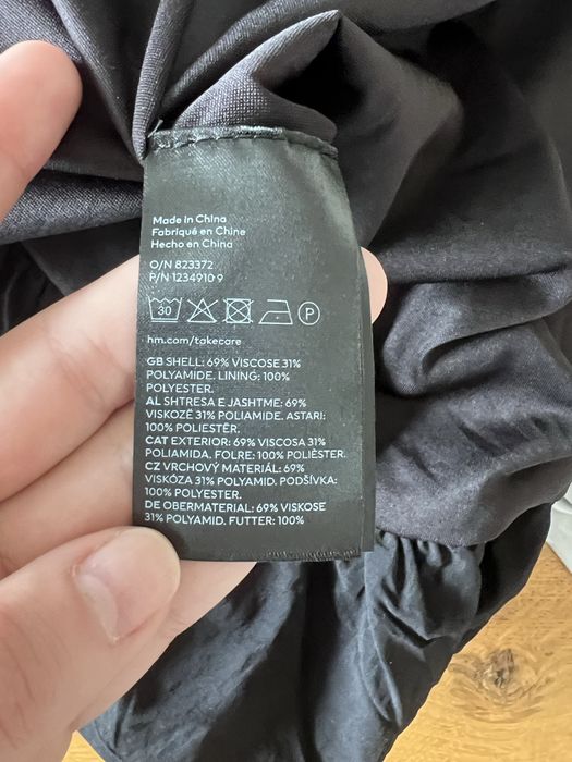 Rochie mini neagră H&M, mărimea M