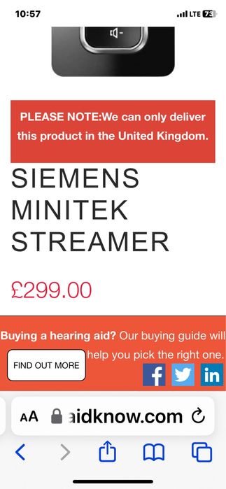 Siemens minitek streamer ap auditiv