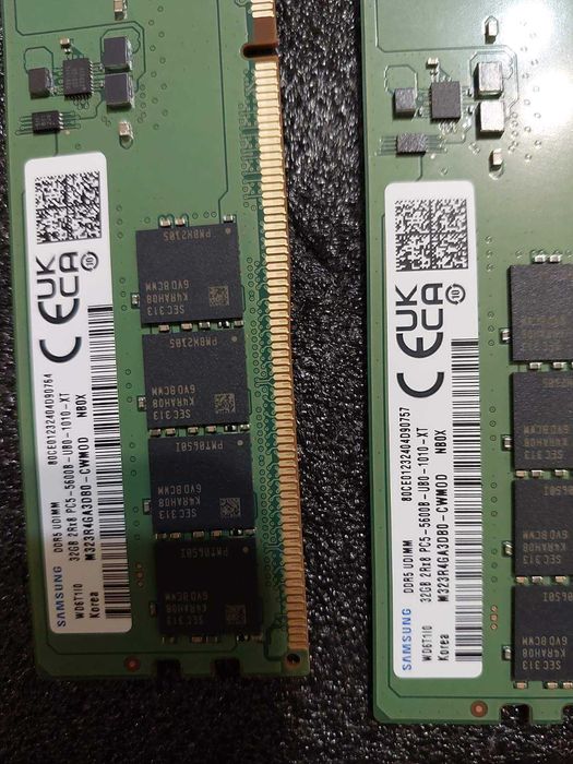 64GB DDR5 Kingston, Samsung 5600Mhz, Crucial 5200Mhz