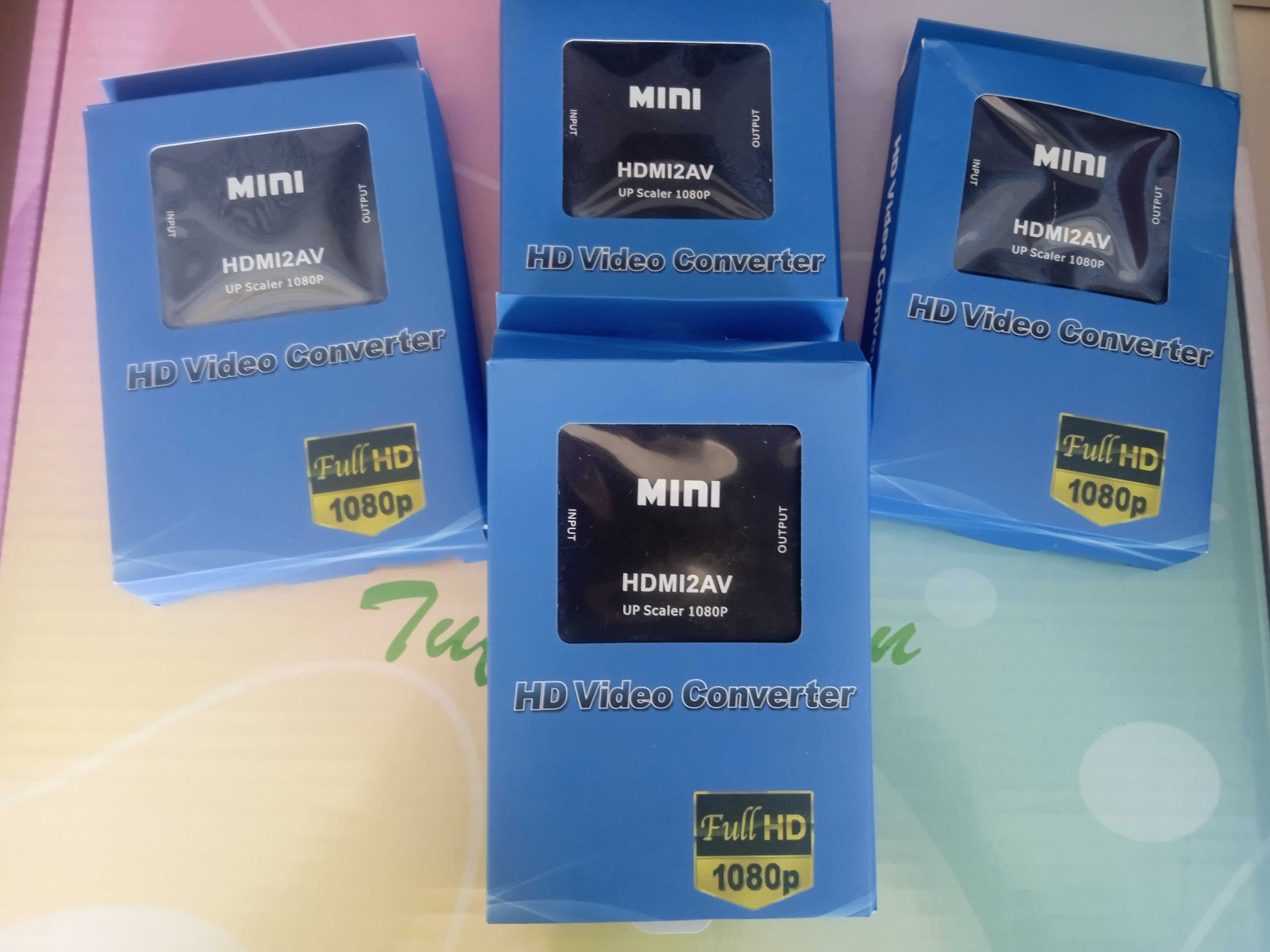 Конвертер видеосигнала, переходник с HDMI на AV (тюльпан)