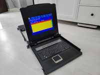 pc laptop service KVM LCD 17", 2-usb,VGA 8 port, aten CL-5708 consola