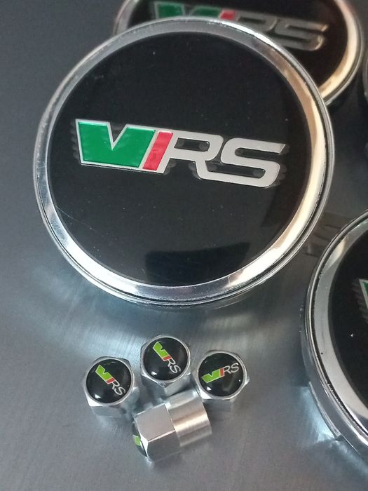 Skoda - skoda/vrs-Set 4 capace  si ventile pentru jante aliaj.