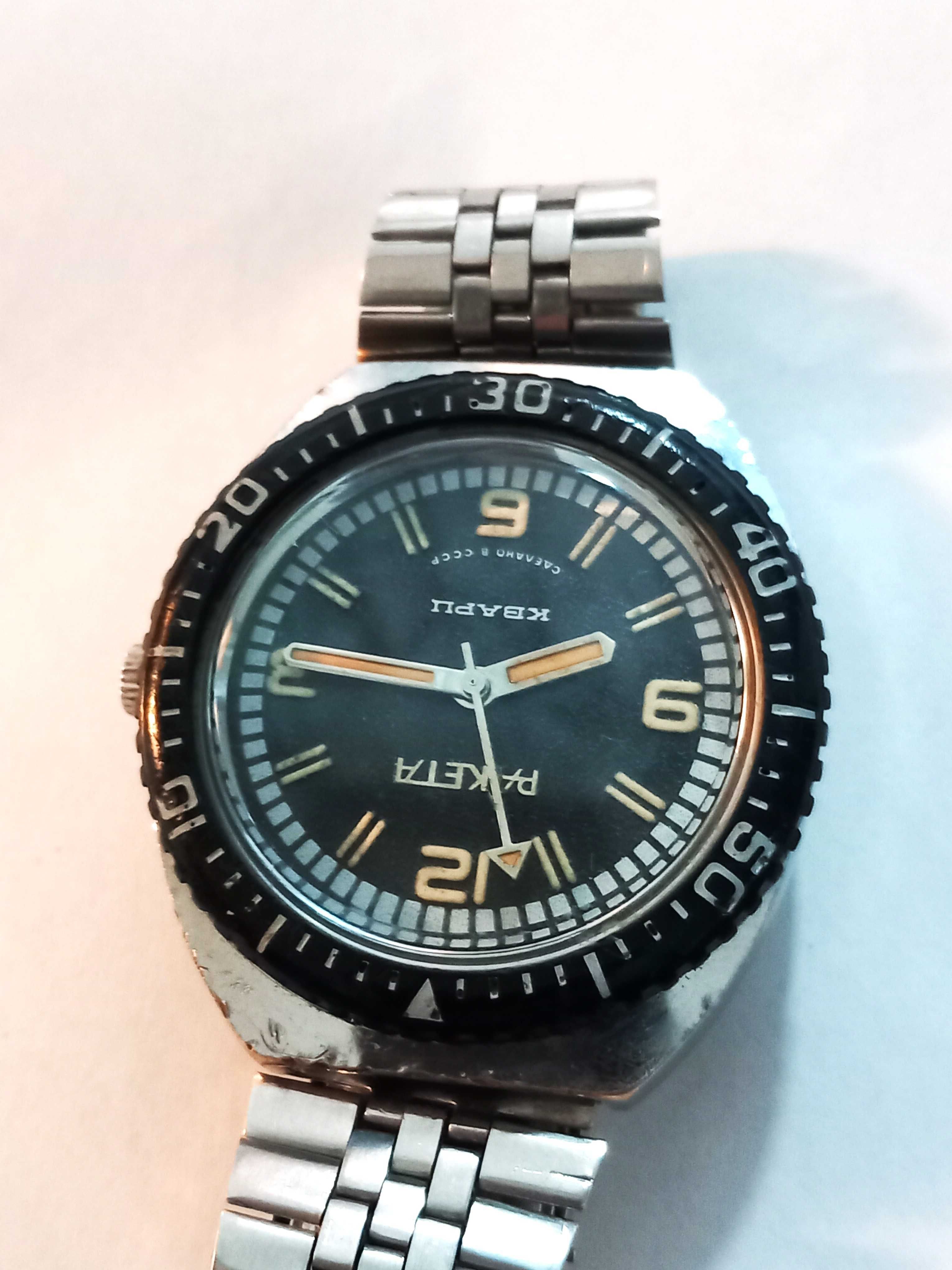 ceas DIVER RAKETA Quart Electromecanic Made URSS an 1978