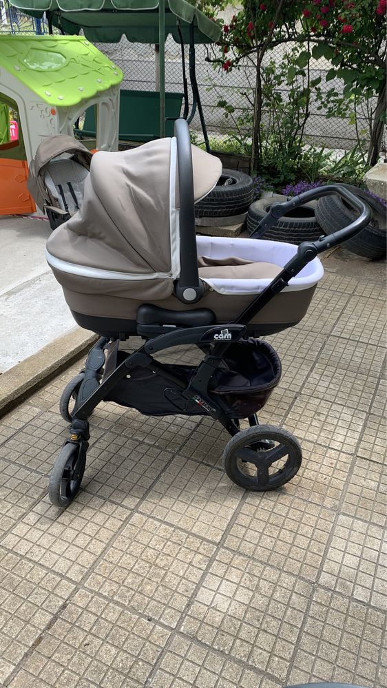 Детска количка Cam 3в1 с подарък второ шаси