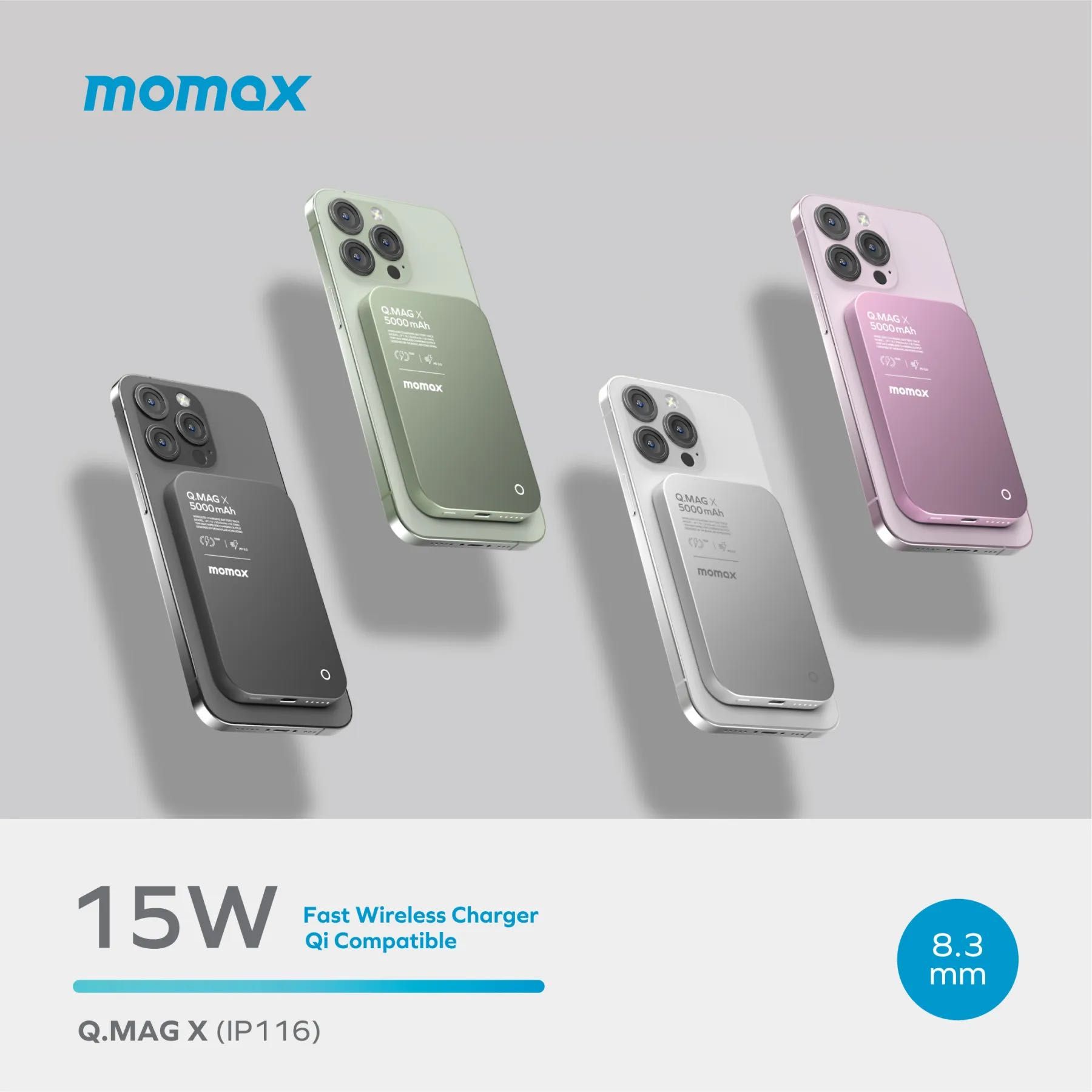 Momax Magsafe Wireless Battery Pack (5,000mAh) Power Bank