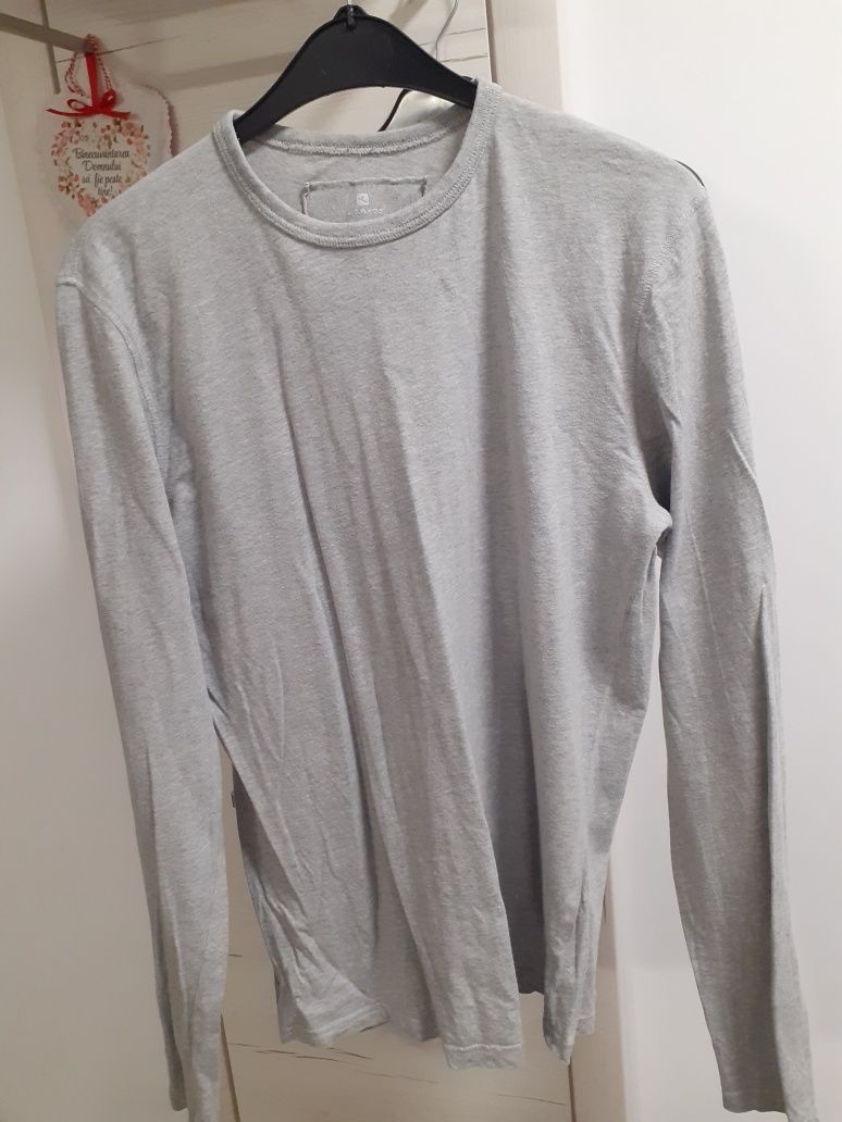 Bluza tricou, maneca lunga, Domyos Decathlon, L