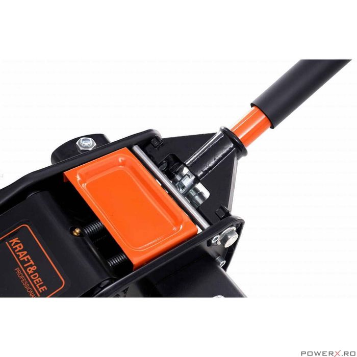 Cric hidraulic tip crocodil 3.5 tone, cu roti, 75-505 mm, 2 cilindrii,