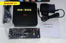 Android 11 IPTV WiFi TV BOX 4GB рам 64GB ром