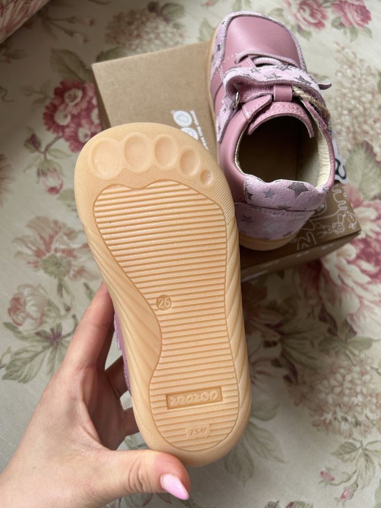 Чисто нови боси обувки от естествена кожа  Зизу Zeazoo за момиче