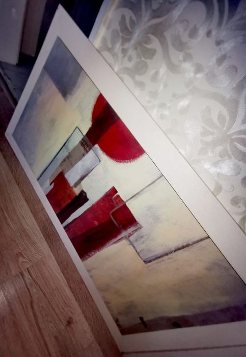 Картина от две части абстрактно изкуство RED 1  Verbeek-Van Den Broek